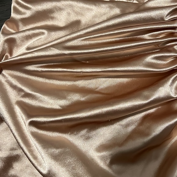 Oh Polly satin champagne dress - Picture 3 of 5